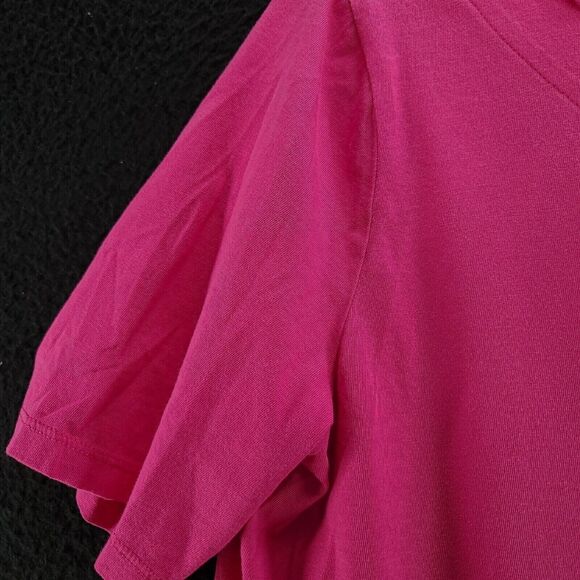 Talbots Womens T-Shirt Pink Size Medium 100% Pima Cotton Short Sleeve Pullover - Picture 8 of 12
